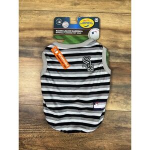 Reversible pet dog tee major League baseball white Sox size medium 14"-18"